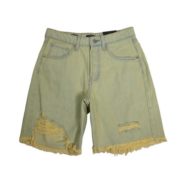 Wild Fable Womens 2/26 High Rise Button Fly Denim Bermuda Shorts NEW - Picture 1 of 11